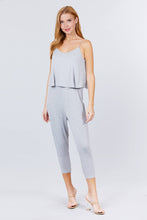 Load image into Gallery viewer, Cami Layered Top Capri Knit Jumpsuit
