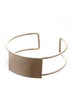 Load image into Gallery viewer, Metal Rectangle Open Bangle Bracelet
