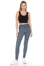 Load image into Gallery viewer, 5-inch Long Yoga Style Banded Lined Multi Printed Knit Legging With High Waist

